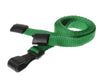 10mm Recycled Plain Light Green Lanyards with Plastic J Clip (Pack of 100)