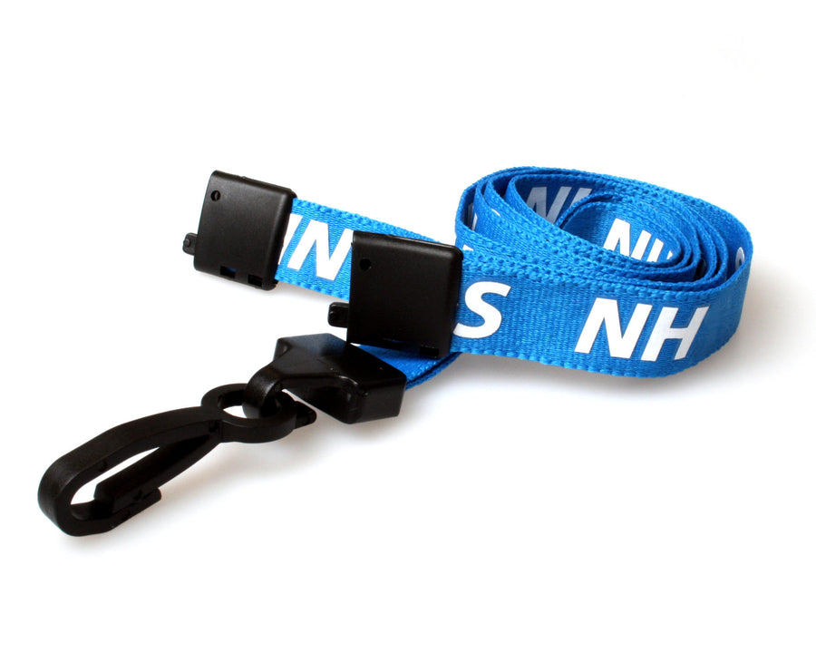 15mm Recycled NHS Lanyards with Breakaway and Plastic J Clip (Pack of 100)