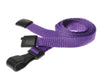10mm Recycled Plain Purple Lanyards with Plastic J Clip (Pack of 100)