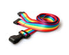 15mm Recycled Rainbow Lanyards with Plastic J-Clip (Pack of 100)