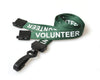 15mm Recycled Green Volunteer Lanyards with Plastic J Clip (Pack of 100)