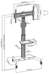 Vivolink Mobile stand up to VESA 600x400 - Pos-Hardware Ltd