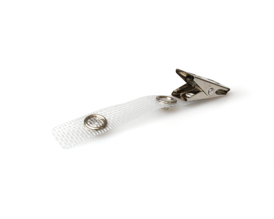Crocodile Clip with Metal Popper & 70mm Reinforced Strap (Pack of 100)