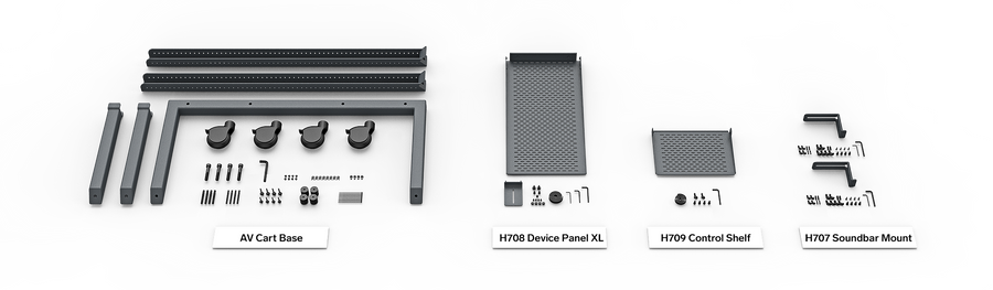 Heckler Design H715-BG AV Cart for Logitech Rally Plus