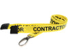 15mm Recycled Yellow Contractor Lanyards with Metal Lobster Clip (Pack of 100)