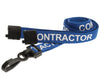 15mm Recycled Blue Contractor Lanyards with Plastic J Clip (Pack of 100)