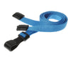 10mm Recycled Plain Light Blue Lanyards with Plastic J Clip (Pack of 100)
