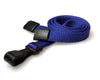 10mm Recycled Plain Navy Blue Lanyards with Plastic J Clip (Pack of 100)