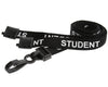 15mm Recycled Black Student Lanyards with Plastic J Clip (Pack of 100)