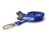 15mm Visitor Royal Blue Flat Woven BreakAway Lanyard with Metal Lobster Clip (Pack of 100)