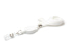 16mm White Tubular Flexiweave Breakaway Lanyards with attached Mini Yoyo Card Reel & Clear Vinyl Strap (Pack of 50)