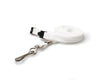 10mm White Tubular Breakaway Lanyards with Metal J-Clip (Pack of 100)