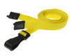 10mm Recycled Plain Yellow Lanyards with Plastic J Clip (Pack of 100)