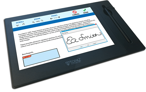 Topaz TD-LBK101VA-USB-R Gemview 10 eSign Tablet Display - Pos-Hardware Ltd