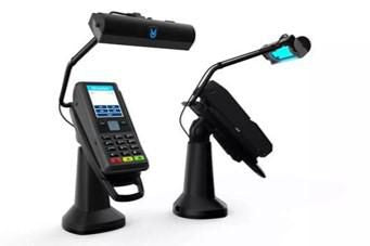 ENS UV Clean Payment Terminal Mount for 24/7 safe, automated disinfection of any payment terminal